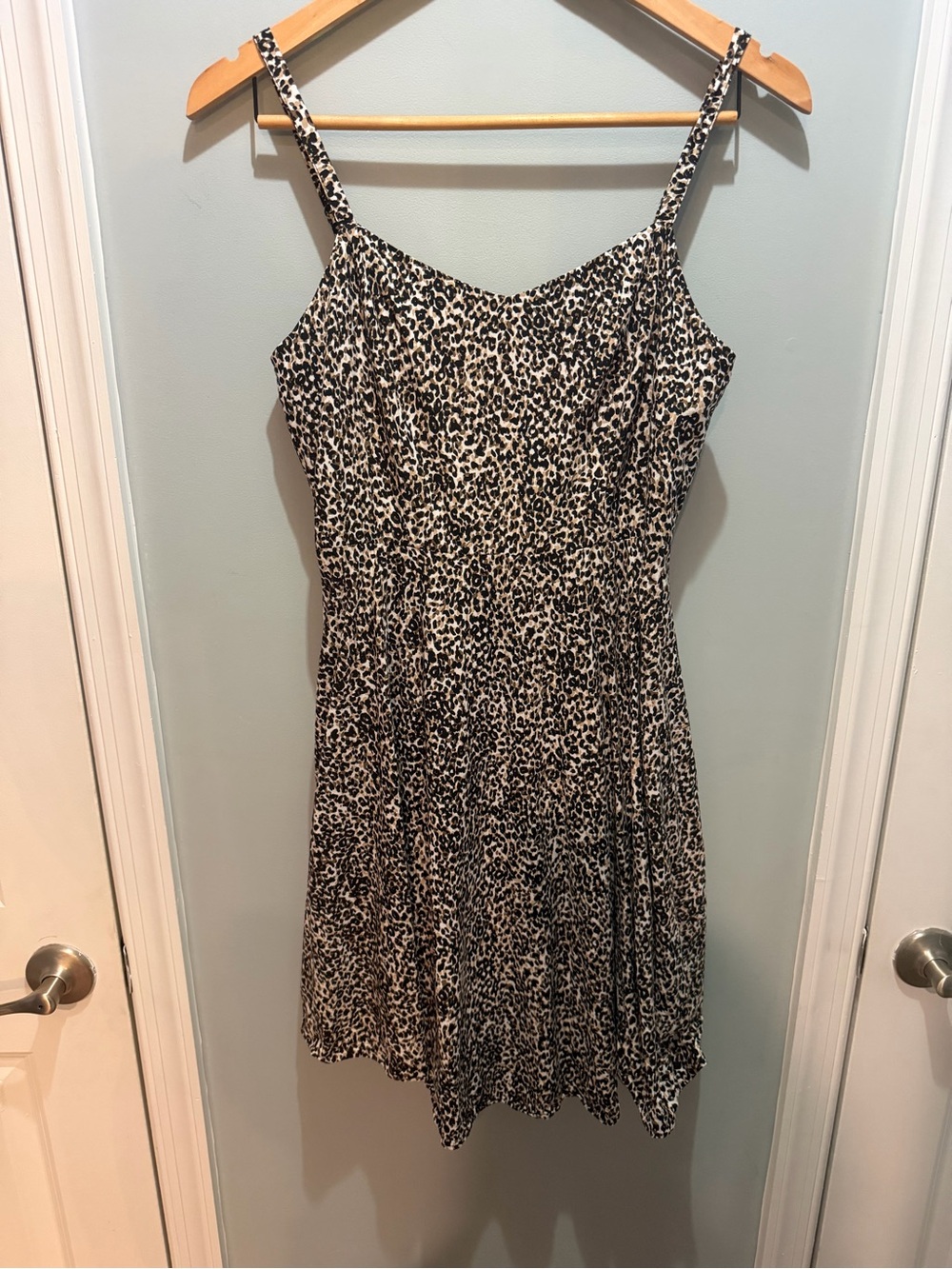 Old Navy Black & White Leopard Print Mini Dress